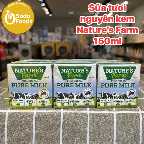 Sữa tươi nguyên kem Nature's Farm 150ml