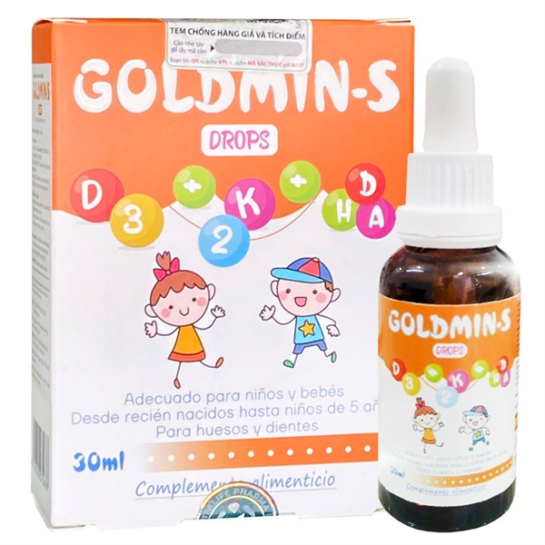Goldmin – S 30ml (Hỗ trợ bổ sung vitamin D3, vitamin K2 và DHA) - Spain