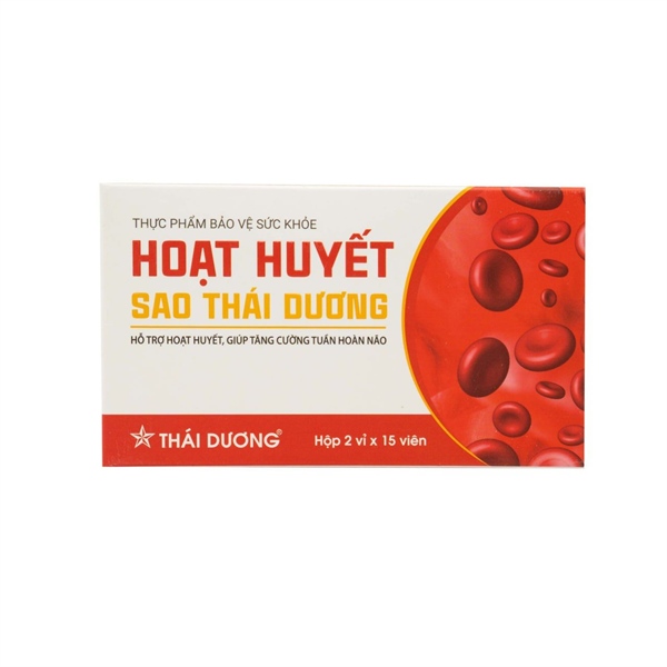 Hoạt huyết Sao thái dương (Hộp 2 vỉ x 15 viên) - Thái Dương
