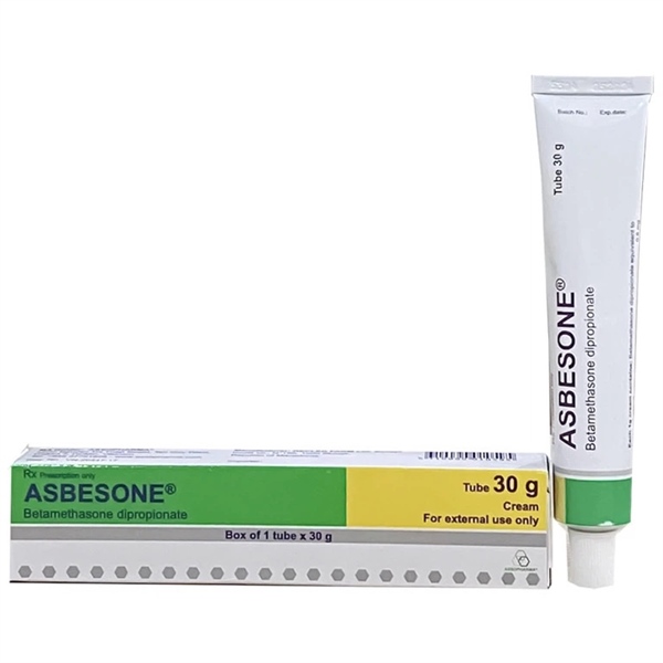 Thuốc Asbesone 30g (Betamethasone 0,5mg/g, 30 gam) - Cộng Hòa Macedonia