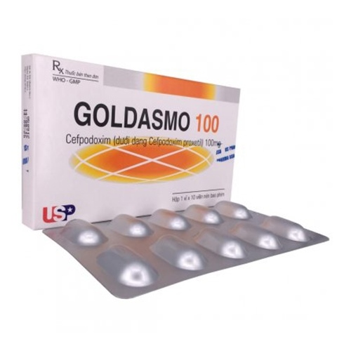 Goldasmo 100 (Cefpodoxime 100mg) (Hộp 10 viên) - Uspharma