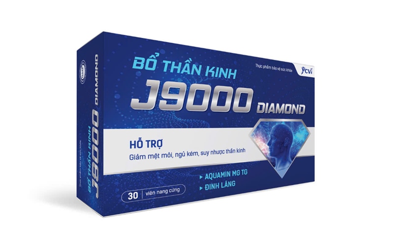 Bổ thần kinh J9000 Diamond (Hộp 30 viên) (Hỗ trợ giảm mệt mỏi, suy nhược..) - CVI