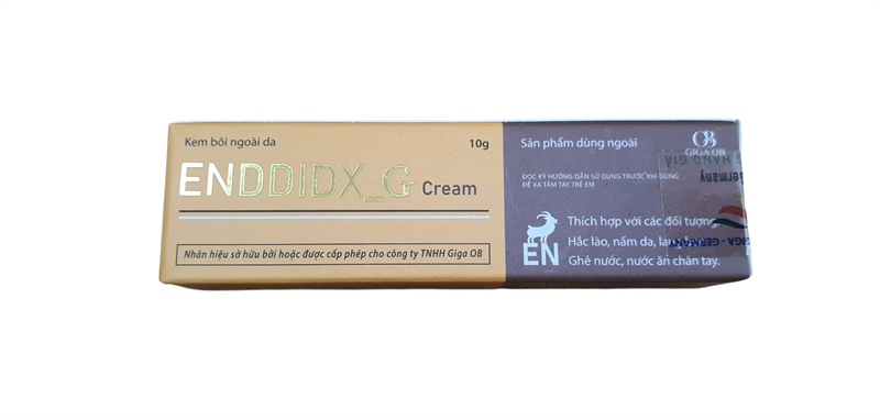 Kem Enddidx-G Cream 10g - VN - Hắc lào, nấm da, lang ben, ghẻ nước, nước ăn chân tay