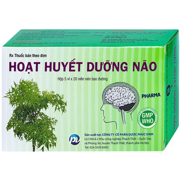 Hoạt huyết dưỡng não (K*60H*5vỉ*20viên) - Phúc Vinh