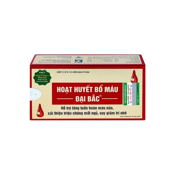 Hoạt huyết bổ máu Đại Bắc (H*3vỉ*10viên) - Đại Bắc