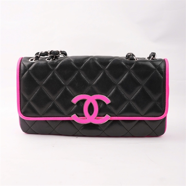 Túi Chanel đen viền hồng (12207901) sz27 KG+