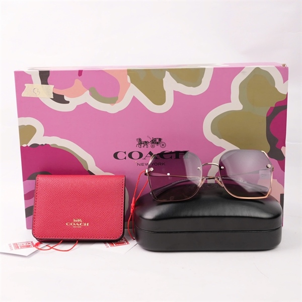 Kính Coach Shiny Rose Gold kèm ví 9331U6 (60-18-145) (A-T) KG+
