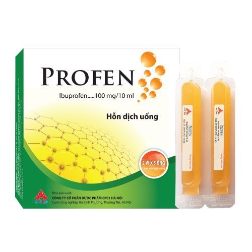 Hỗn dịch uống PROFEN (Ibuprofen 100mg/10ml) (H*2vỉ*5ống) - CPC 1