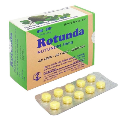 Thuốc Rotunda (Rotundin 30mg) điều trị mất ngủ (H*10vỉ*10viên) - TW2