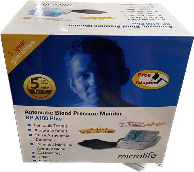 Huyết áp điện tử bắp tay BP A100 Pluss - (Microlife/Thụy Sỹ)