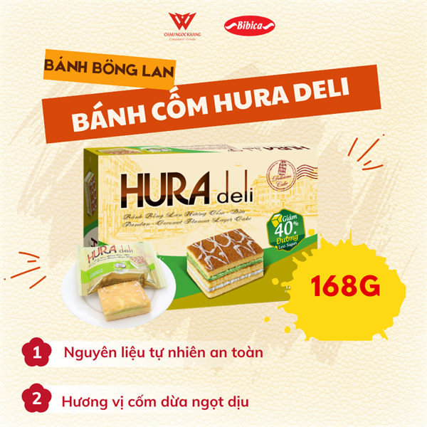 Bánh Hura Cốm Bibica Hộp 168g*20