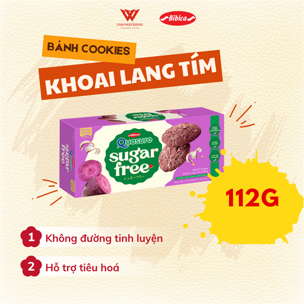 Bánh Cookies Khoại Lang Tím Bibica 112g*20