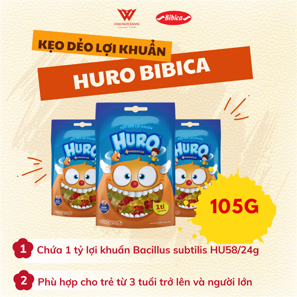 Kẹo Dẻo Lợi Khuẩn Huro 105g*80