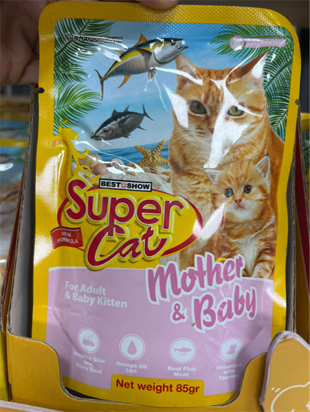 Pate supercat 85g vị cá ngừ dành cho mèo mẹ và mèo con