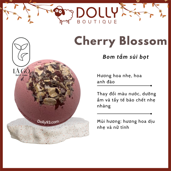 Viên Sủi Bồn Tắm Lago Cherry Blossom Bath Bomb 130g