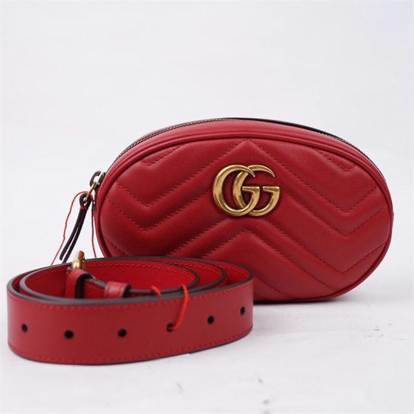Túi GG Bumbag đỏ (476434-493075) sz17 (TL) KG+