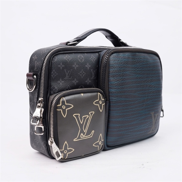 Túi LV đeo chéo hoa đen phối xanh (FO3210) sz27 (TL) KG+