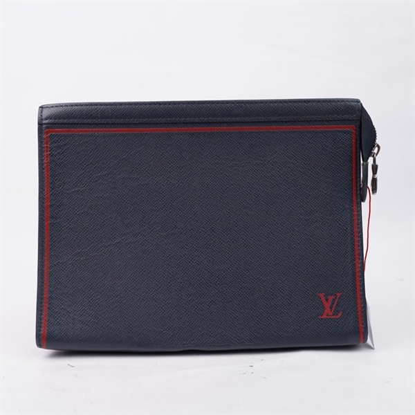 Túi LV Clutch xanh đen viền đỏ (TA4109) sz27 (TL) KG+