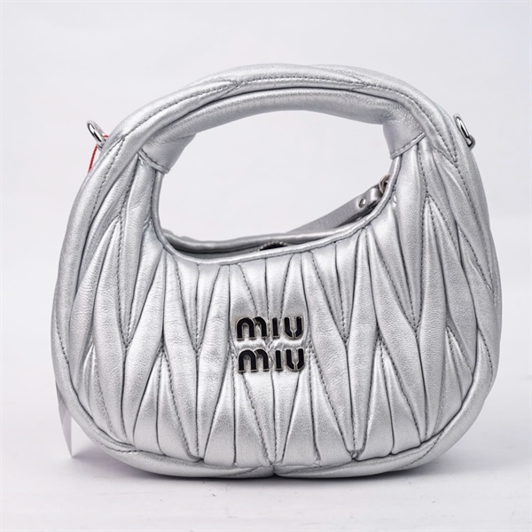 Túi Miu Miu bạc sz16 (TL) KG+