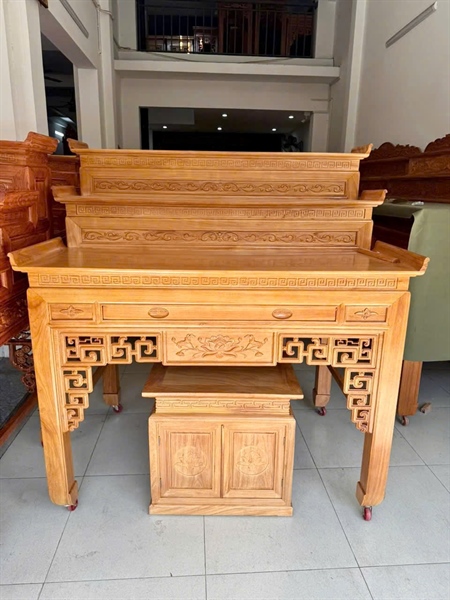 ÁN GIANG GỖ GÕ ĐỎ 1M54 + BÀN CON