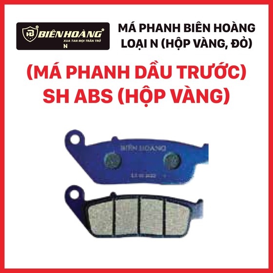 [S-H AB-S] - Má phanh đĩa trước SH ABS (N, vàng) (Biên Hoàng)