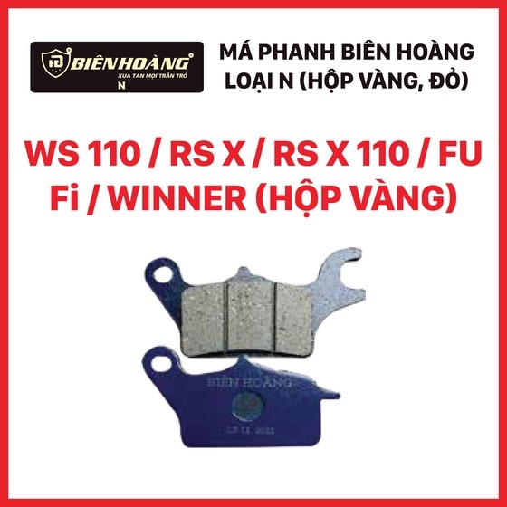 [WS110] - Má phanh đĩa WS 110 / RS X / RS X 110 / FU Fi / Winner (N, vàng) (Biên Hoàng)