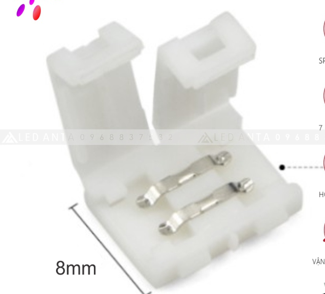 COMBO 10 NỐI Kẹp dây led dán cuộn bản 8mm không cần hàn.