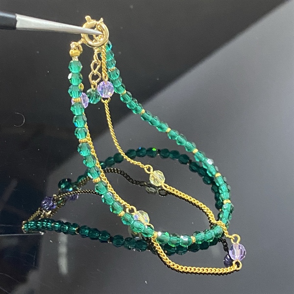 Vòng tay pha lê gắn xích 5000M3, 5000M4 và cườm