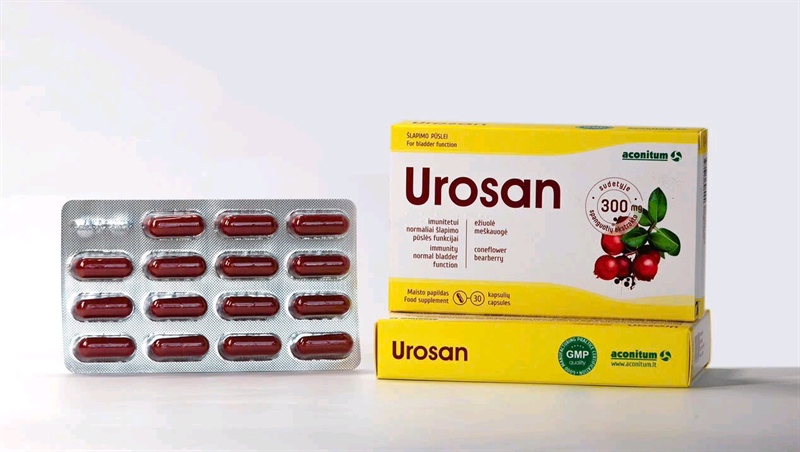 Viên Uống Urosan Aconitum - Hỗ Trợ Điều Trị Viêm Đường Tiết Niệu, Bàng Quang (Hộp 2 vỉ x 15 viên)
