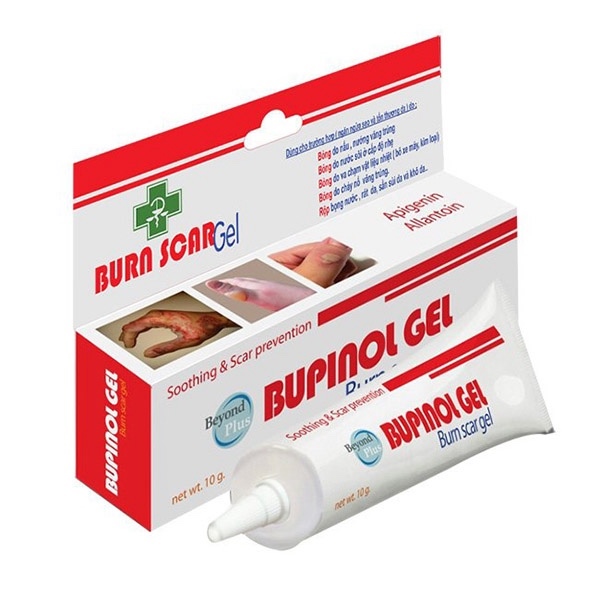Bupinol gel 10g (Thái Lan) Làm lành vết bỏng, ngăn ngừa sẹo bỏng , Tub 10g