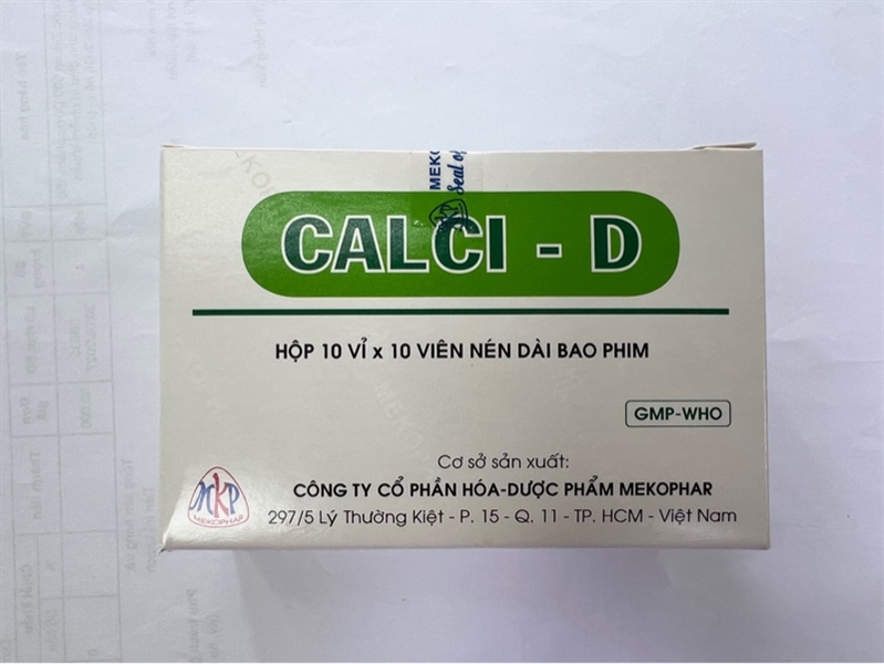 Calci D (H*10vỉ*10viên) - Mekophar (Vỉ)