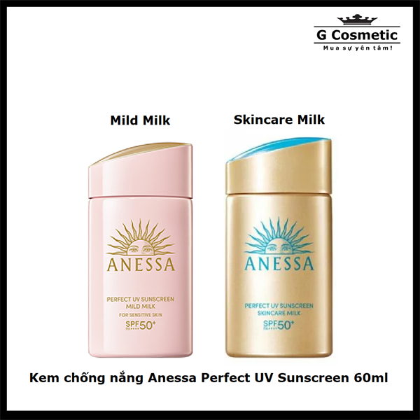 Kem chống nắng Anessa Perfect UV Sunscreen 60ml (Skincare Milk - Vàng)
