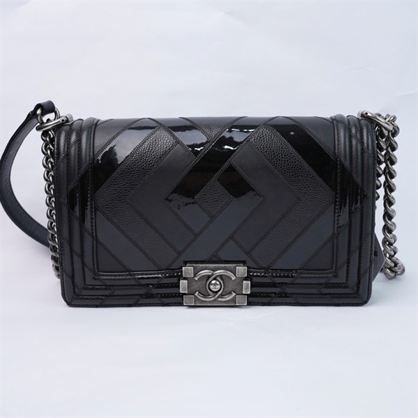 Túi Chanel Boy đen (30137459) sz25 (TL) KG+