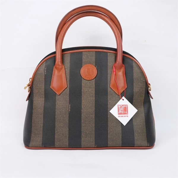 Túi Fendi kẻ sọc viền nâu kèm ví sz29 (HN) KG+