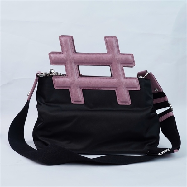 Túi D&G đen phối hồng sz26 (TL) KG+