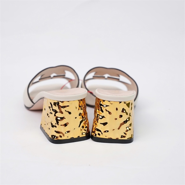 Giày GG trắng cao 6cm sz35 KG+