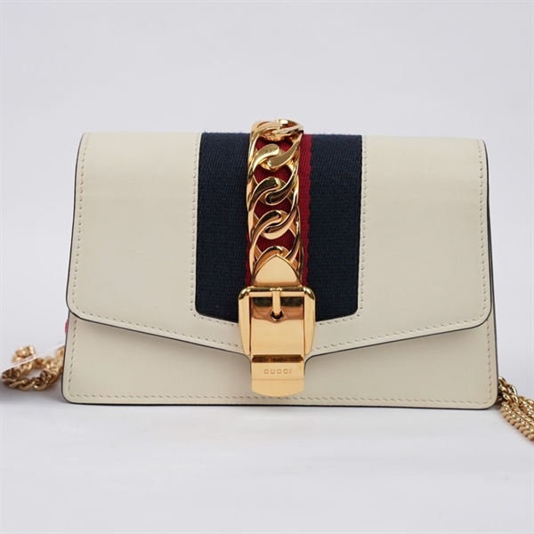 Túi GG Sylvie trắng (494646-2067 sz16 (TL) KG+