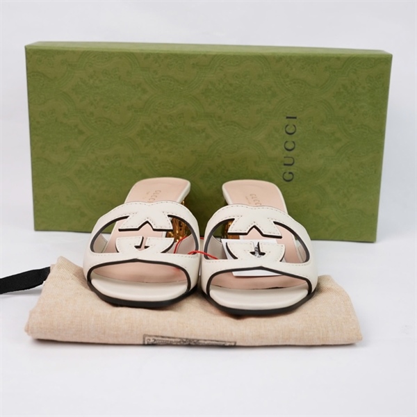 Giày GG trắng cao 6cm sz35 KG+