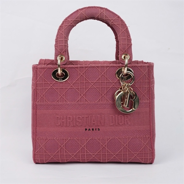 Túi Dior Lady hồng đất (50-MA-0230) szM (TL) KG+