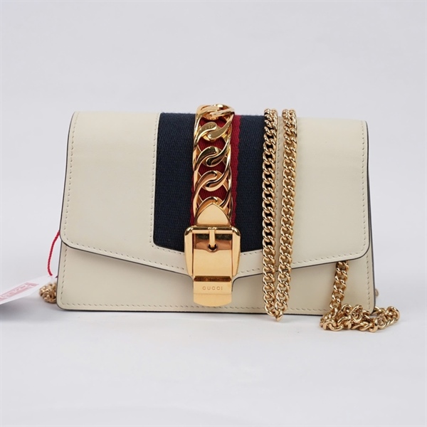 Túi GG Sylvie trắng (494646-2067 sz16 (TL) KG+