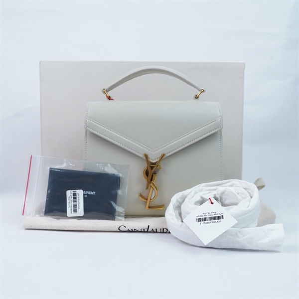 Túi YSL trắng (ARS62393.0424) sz20 (LN) KG+