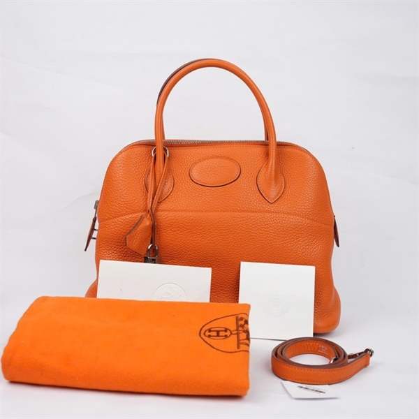 Túi Hermes cam có lót form kèm ổ+2 chìa sz31 (HN) KG+