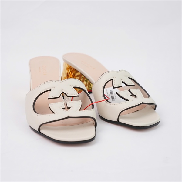 Giày GG trắng cao 6cm sz35 KG+