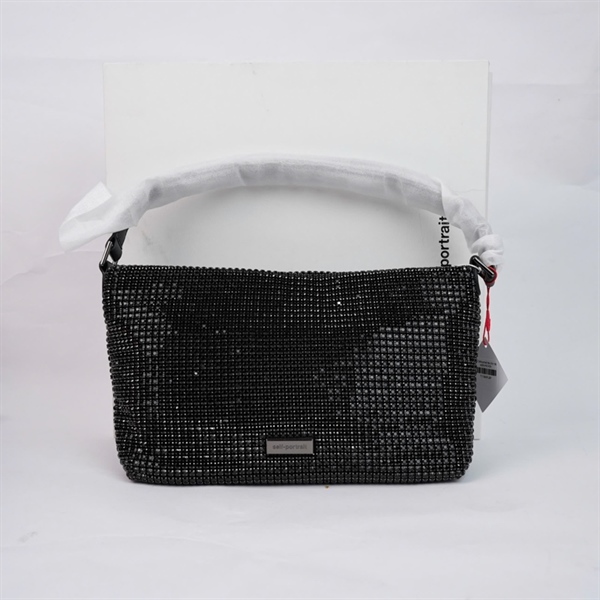 Túi Self-portrait đen đính đá sz28 (HN) KG+