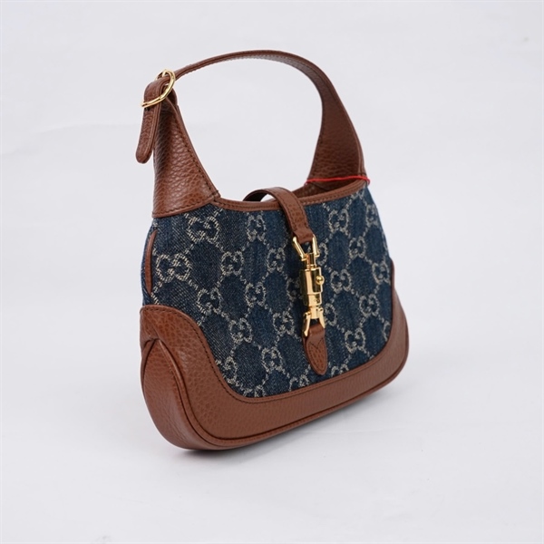 Túi GG Jackie 1961 xanh (637092-000926) sz18 (TL) KG+