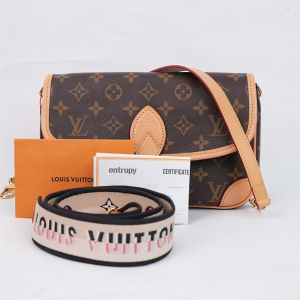 Túi LV Diane hoa nâu 2 strap sz24 (BQ) KG+