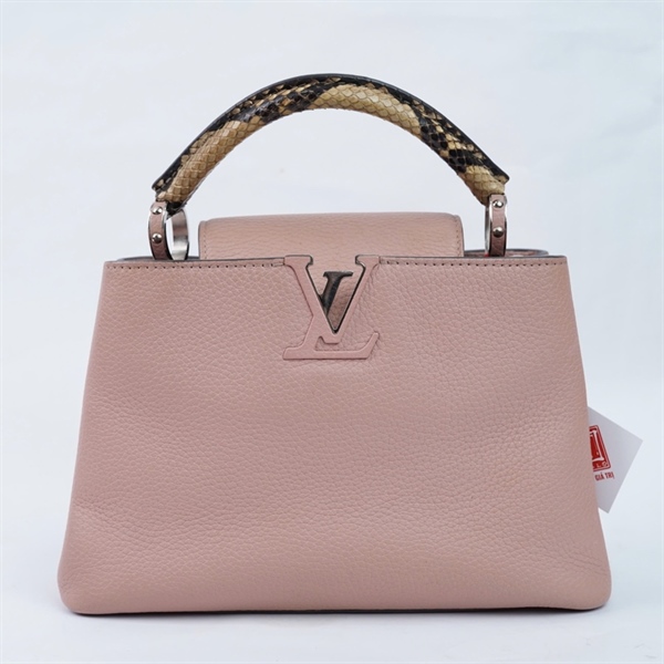 Túi LV Capu hồng quai da trăn (MI4198) sz27 (TL) KG+