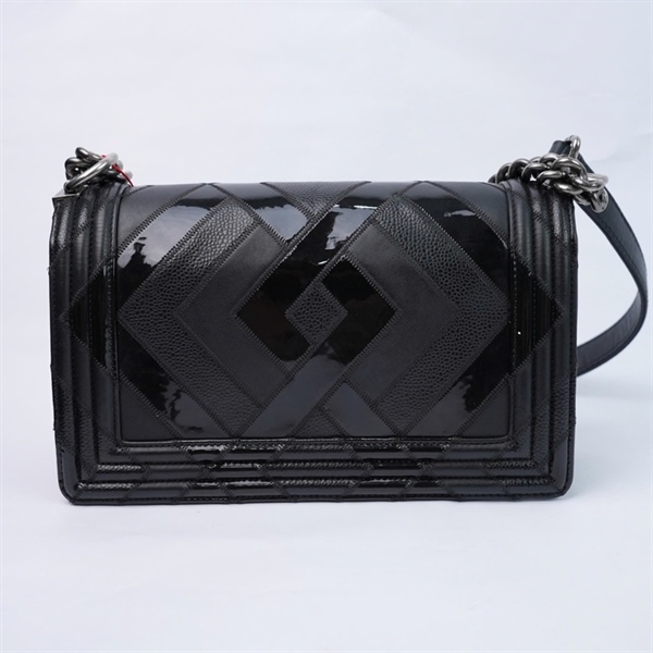 Túi Chanel Boy đen (30137459) sz25 (TL) KG+