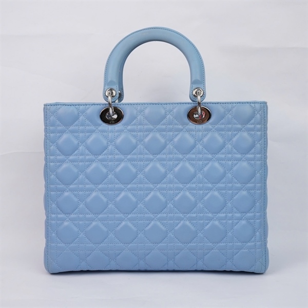 Túi Dior Lady xanh nhạt kèm ví (15-BO-0114) szL +