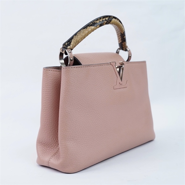 Túi LV Capu hồng quai da trăn (MI4198) sz27 (TL) KG+